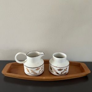 Stonehenge Midwinter creamer and sugar holder